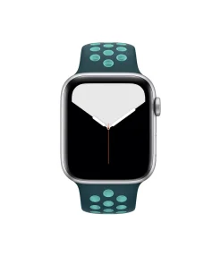 Apple Watch sport band midnight turquoise aurora green perforated silicone strap