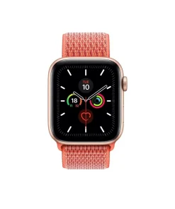 Apple Watch Series 5 rose gold with nectarine sport loop band
