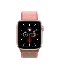Apple Watch rose gold neon pink sport loop band fitness tracker