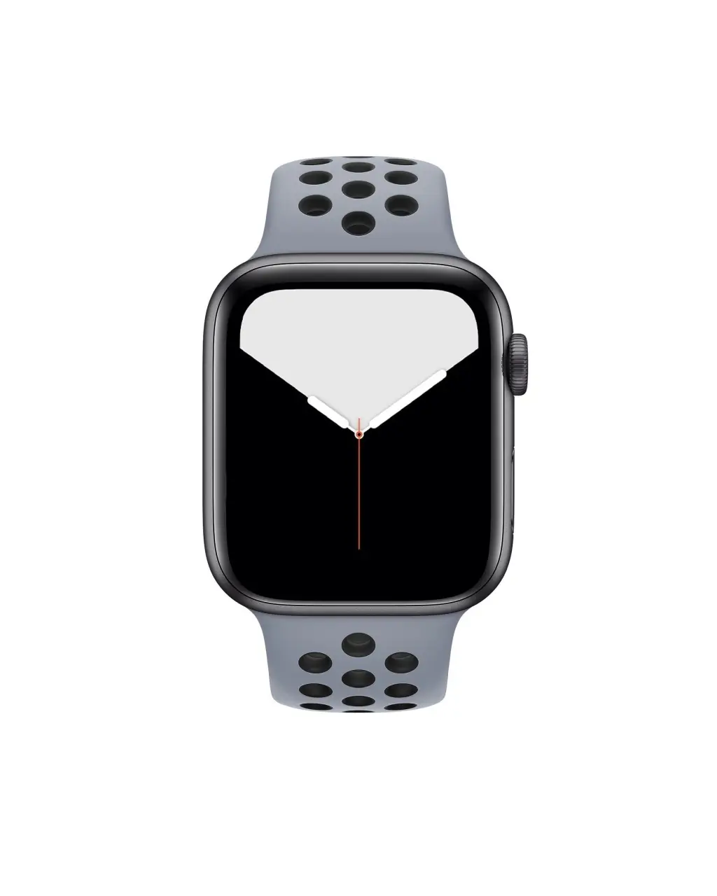 Apple Watch Sport Band Active Obsidian Mist Black smartwatch with perforated strap