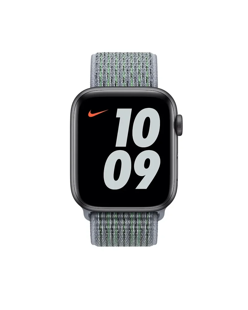 Nike Apple Watch Sport Loop band Obsidian Mist gray woven fabric