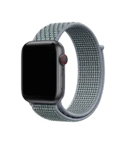 Apple Watch with gray sport loop band and cellular digital crown