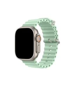 Ocean Band ice green silicone smartwatch strap with magnetic buckle closure