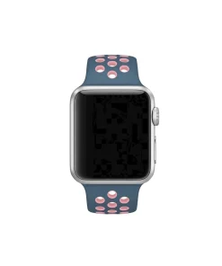 Ocean blue and pink sport band for Apple Watch with ventilation holes