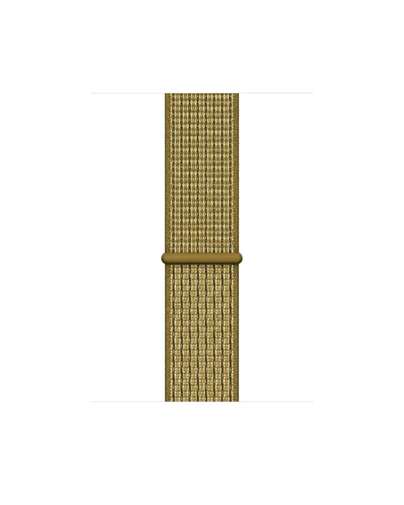 Olive green woven nylon sport loop apple watch band strap
