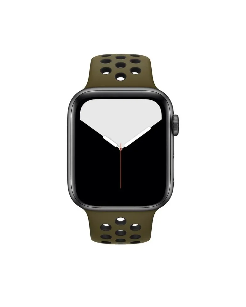 Apple Watch sport band active olive black smartwatch with perforated design