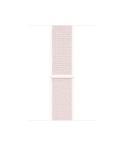 Pink sport loop watch band with breathable woven fabric material