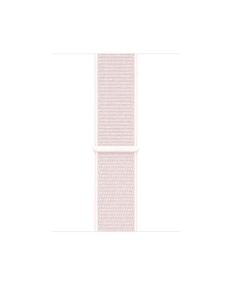 Pink sport loop watch band with breathable woven fabric material