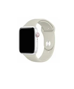 White smartwatch with pebble sport band, cellular fitness tracker watch