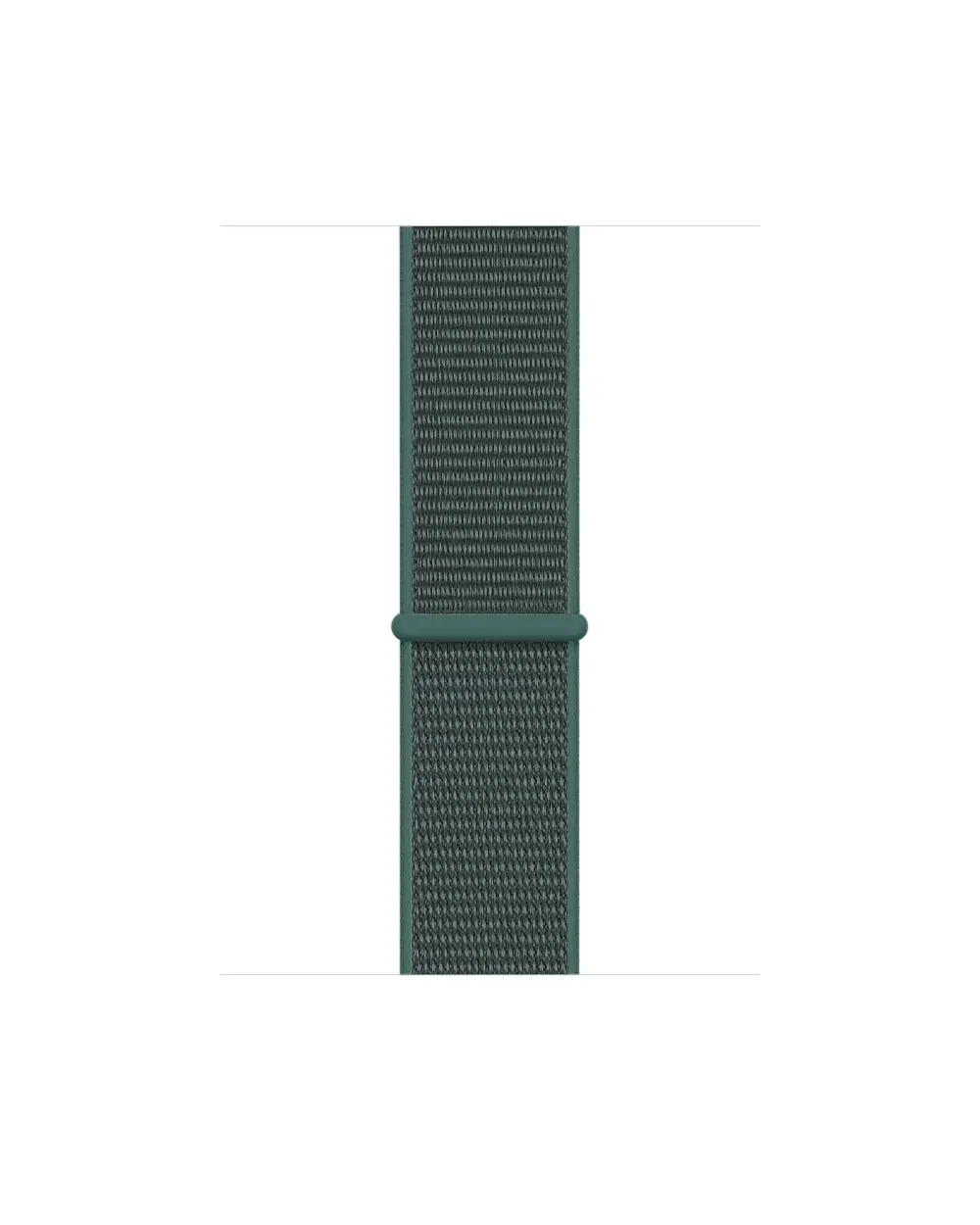 Pine green nylon sport loop watch band with velcro closure