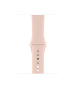 Pink Sand sport band for Apple Watch with silicone material and adjustable fit