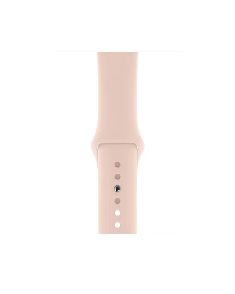 Pink Sand sport band for Apple Watch with silicone material and adjustable fit