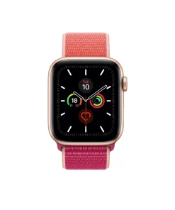 Apple Watch Series 5 rose gold with pomegranate pink sport loop band