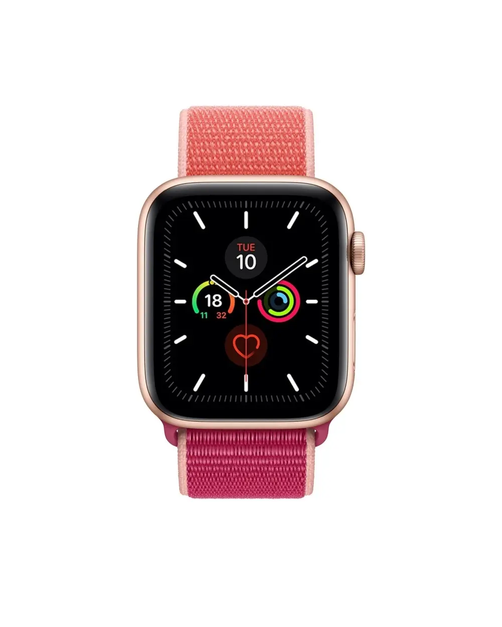 Apple Watch Series 5 rose gold with pomegranate pink sport loop band