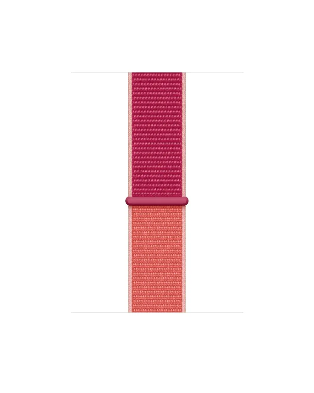 Pink pomegranate sport loop band for smartwatch with burgundy accent