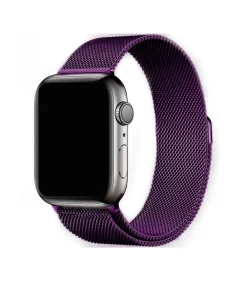 Purple Milanese Loop mesh band for smartwatch with magnetic closure