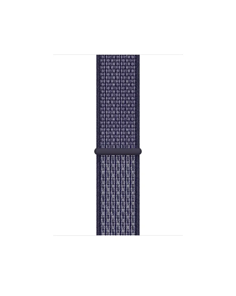 Dark purple woven sport loop watch band with adjustable closure