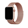 Rose gold Apple Watch with Milanese Loop mesh band and digital crown