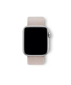 Apple Watch silver aluminum case with rose pink sport loop band