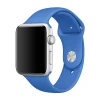 Apple Watch white aluminum case with royal blue sport band