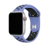 Apple Watch sport band Royal Pulse and Black perforated silicone strap