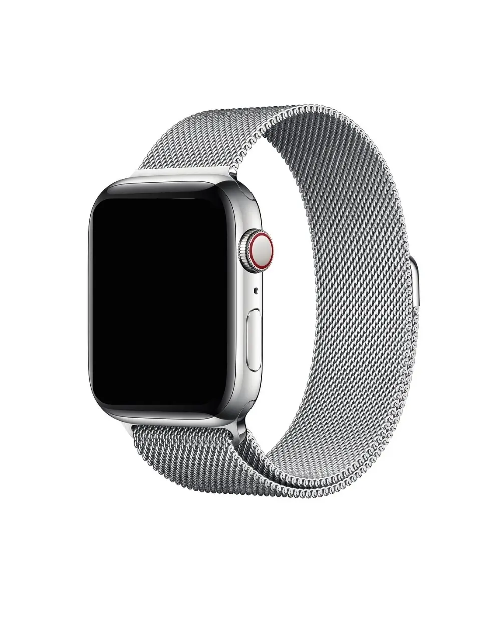 Silver stainless steel Milanese Loop band for Apple Watch