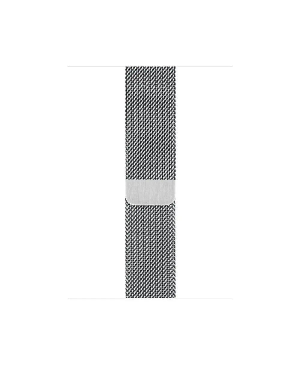 Silver stainless steel Milanese loop watch band with magnetic closure