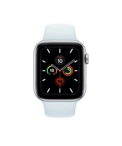 Apple Watch Series 5 silver aluminum sky blue sport band smartwatch