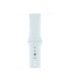 Sky blue sport band with silicone construction and adjustable sizing holes