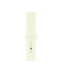 Soft white silicone sport band with ventilation holes for smartwatch