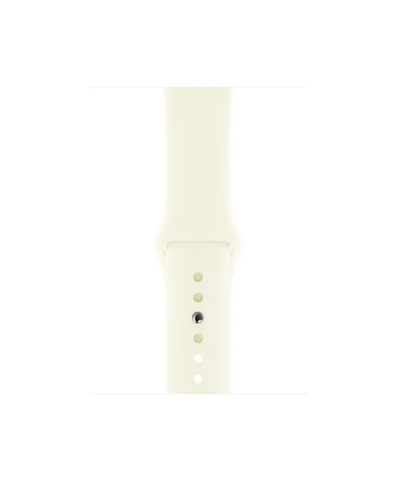 Soft white silicone sport band with ventilation holes for smartwatch