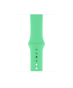 Spearmint green silicone sport band for Apple Watch with adjustable sizing