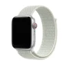 Apple Watch silver aluminum case with white sport loop band