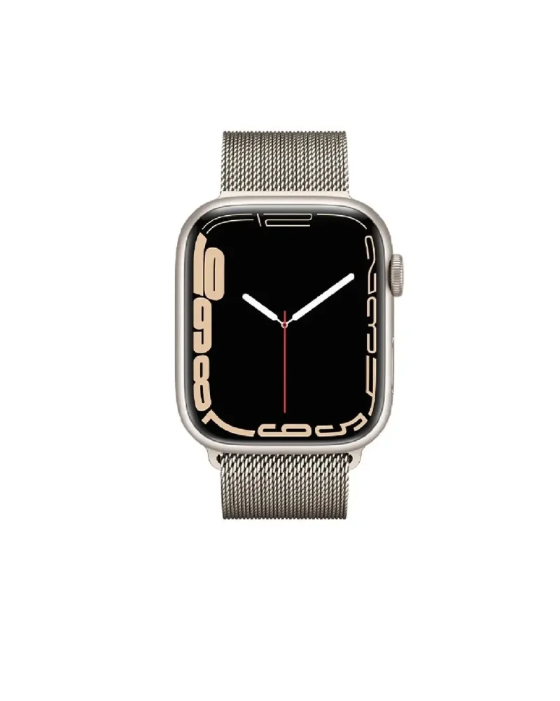 Silver stainless steel Apple Watch with Milanese loop mesh band