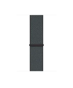 Storm grey nylon sport loop watch band with adjustable strap