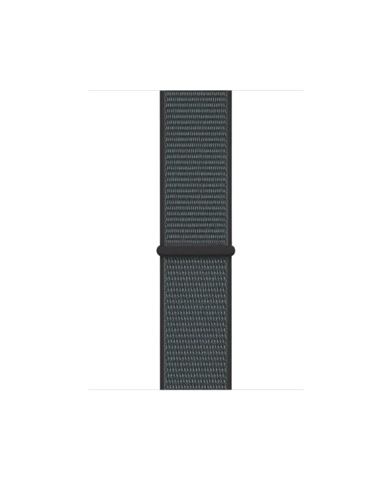 Storm grey nylon sport loop watch band with adjustable strap