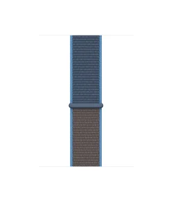 Blue and gray sport loop woven nylon watch band strap