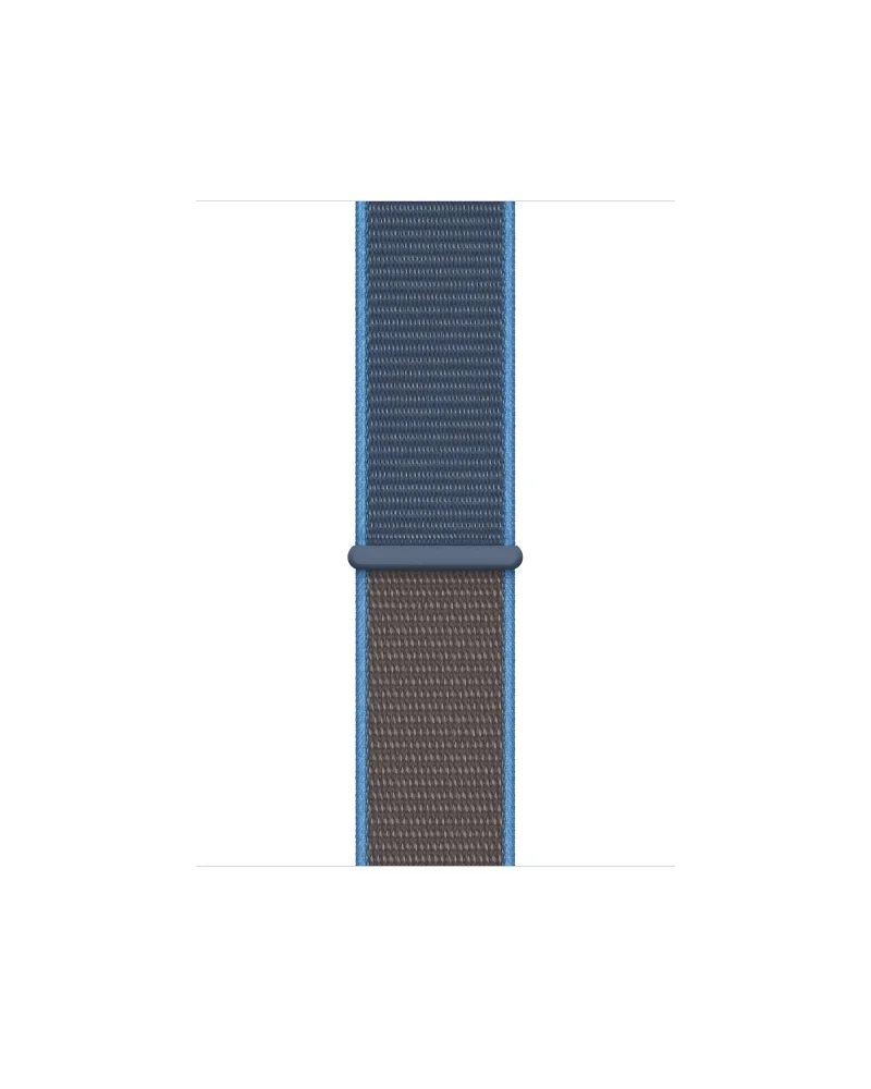 Blue and gray sport loop woven nylon watch band strap