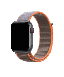 Apple Watch sport loop band orange and gray nylon athletic strap