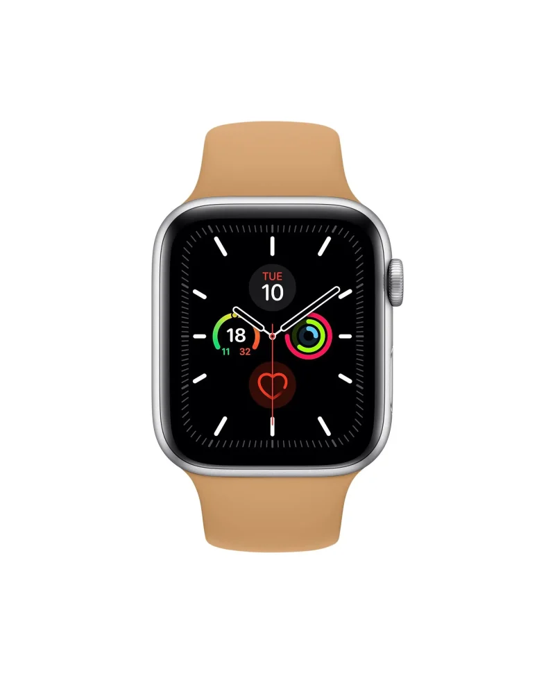 Apple Watch silver case walnut sport band fitness tracker smartwatch