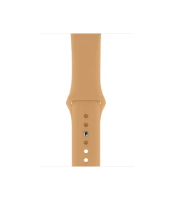 Walnut brown silicone sport band for smartwatch with adjustable pin fasteners