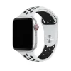 White and black Nike sport band for Apple Watch with perforated design