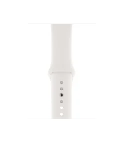 White sport band for smartwatch with adjustable pin closure system