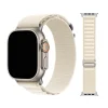 Cream Alpine Loop band for Apple Watch with adjustable fabric strap