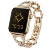 Gold diamond smartwatch band bracelet with chain link design