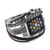 Black leather wrap strap with crystal beads for Apple Watch band