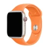 Bright orange silicone sport band for smartwatch with silver aluminum case