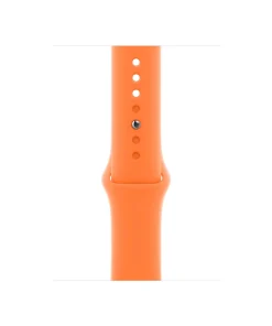 Bright orange sport band for smartwatch with silicone material and connector