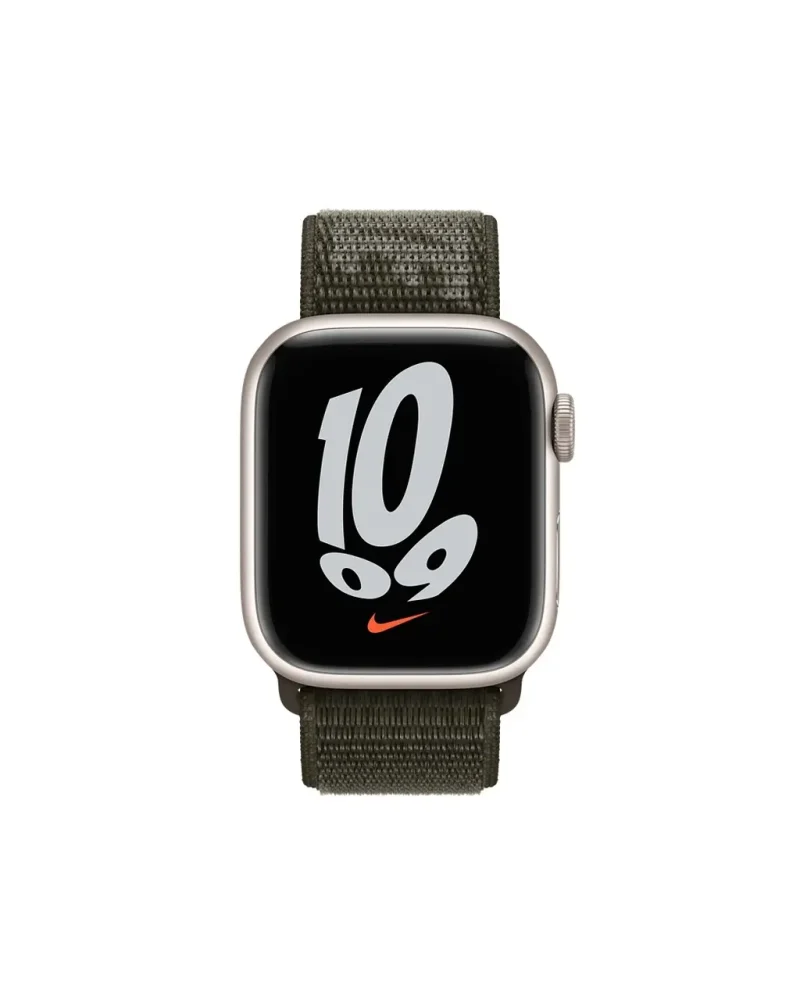 Apple Watch Nike Sport Loop Cargo green fabric band smartwatch