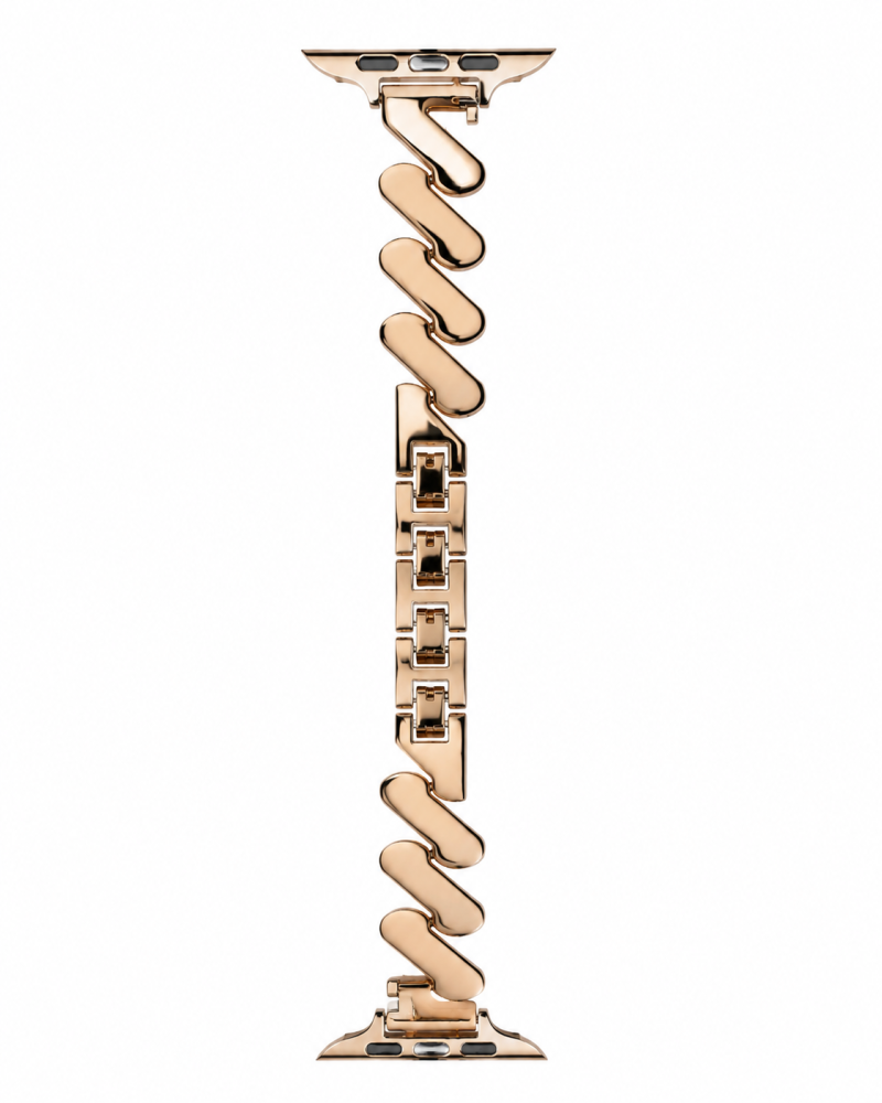 Apple Watch band rose gold stainless steel link bracelet strap